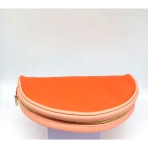 Orange Half-Moon Clutch